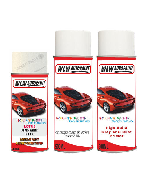 Color Code B113 Aerosol Spray Paint For Lotus Elise Aspen White Paint Code B113 White ...