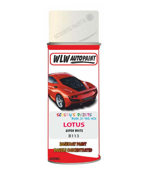 Lotus Aspen White Aerosol Spray Paint Code B113 Basecoat Spray Paint