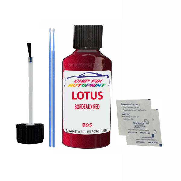 Lotus Elise Bordeaux Red Touch Up Paint Code B95 Scratch Repair Paint