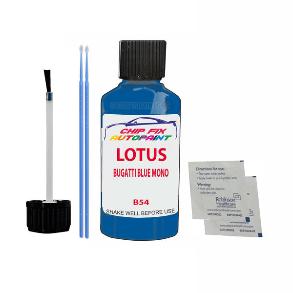 Lotus Other Models Bugatti Blue Mono Touch Up Paint Code B54 Scratch Repair Paint
