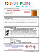 Instructions For  Use Lotus Elise Burnt Orange Car Paint