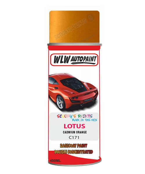 Lotus Cadmium Orange Aerosol Spray Paint Code C171 Basecoat Spray Paint