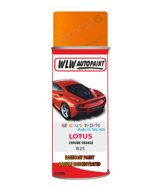 Lotus Chrome Orange Aerosol Spray Paint Code B25 Basecoat Spray Paint
