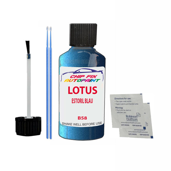 Lotus Other Models Estoril Blau Touch Up Paint Code B58 Scratch Repair Paint