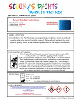 Instructions For  Use Lotus Other Models Exos Blue Car Paint