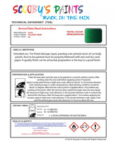 Instructions For  Use Lotus Eletre Galloway Green Car Paint