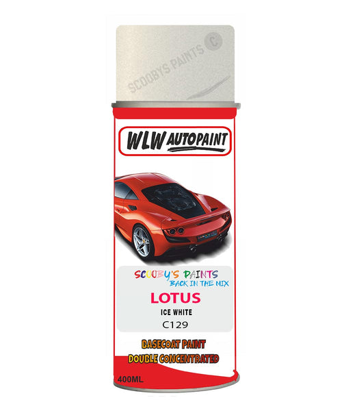 Lotus Ice White Aerosol Spray Paint Code C129 Basecoat Spray Paint
