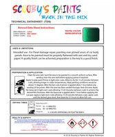 Instructions For  Use Lotus Other Models Indy Green Car Paint