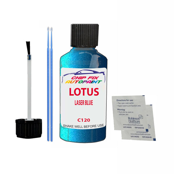 Lotus Evora Laser Blue Touch Up Paint Code C120 Scratch Repair Paint