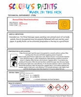 Instructions For  Use Lotus Other Models Lemon Yellow Car Paint