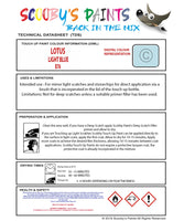 Instructions For UseLotus Other Models  Touch Up Paint