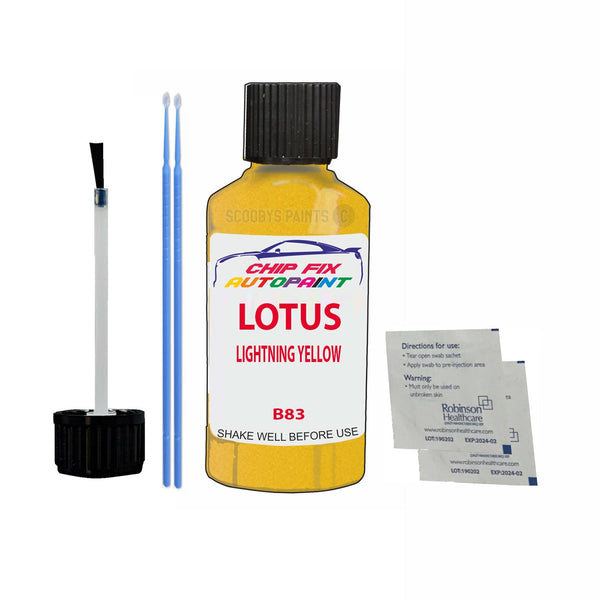 Lotus Elise Lightning Yellow Touch Up Paint Code B83 Scratch Repair Paint