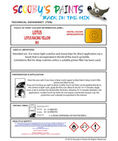 Instructions For UseLotus Other Models  Touch Up Paint