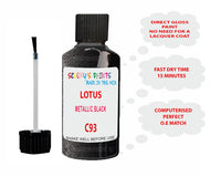 Lotus Evora Metallic Black Paint Code C93