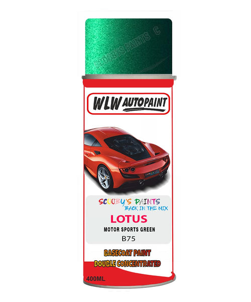 Lotus Motor Sports Green Aerosol Spray Paint Code B75 Basecoat Spray Paint