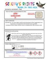 Instructions For UseLotus Elise  Touch Up Paint