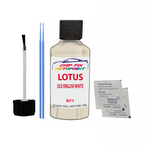 Lotus Elise Old English White Touch Up Paint Code B71 Scratch Repair Paint