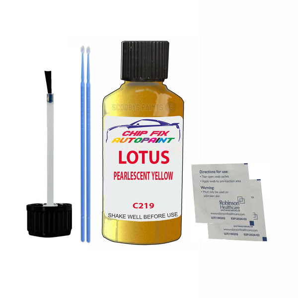 Lotus Other Models Pearlescent Yellow Touch Up Paint Code C219 Scratch Repair Paint