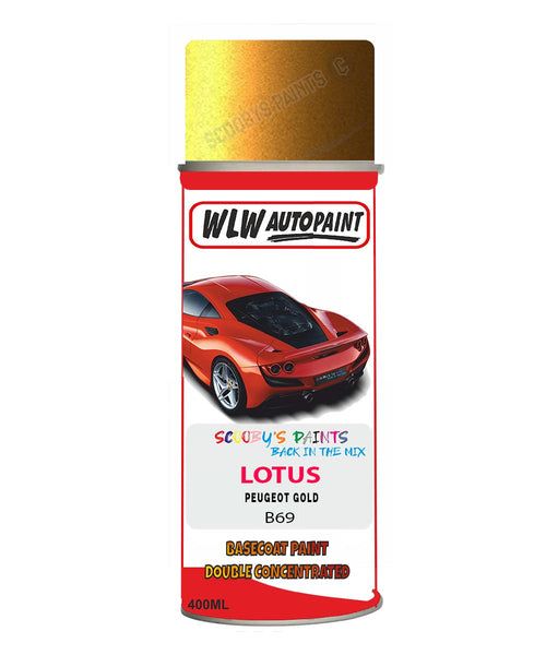 Lotus Peugeot Gold Aerosol Spray Paint Code B69 Basecoat Spray Paint