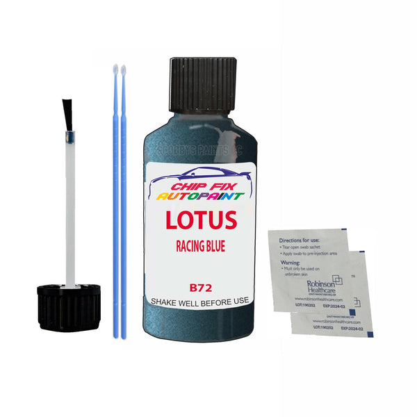 Lotus Other Models Racing Blue Touch Up Paint Code B72 Scratch Repair Paint