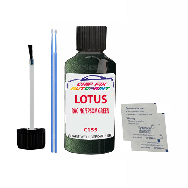 Lotus Elise Racing/Epsom Green Touch Up Paint Code C155 Scratch Repair Paint