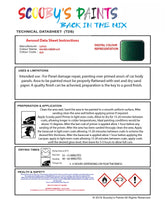 Instructions For  Use Lotus Elise Racing Green Car Paint