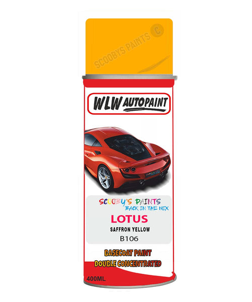 Lotus Saffron Yellow Aerosol Spray Paint Code B106 Basecoat Spray Paint