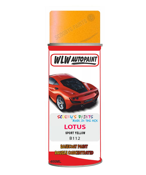 Lotus Sport Yellow Aerosol Spray Paint Code B112 Basecoat Spray Paint