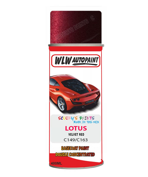 Lotus Velvet Red Aerosol Spray Paint Code C149/C163 Basecoat Spray Paint