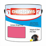 Denny's Plastic Paint For Outdoor Furniture Colour- Lacquer Bright Pink - Weatherproof Uv-Safe Scuffproof