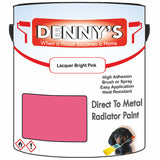 Denny's High Temp Paint For Grilles Colour- Lacquer Bright Pink - Heatproof Rustguard Durable