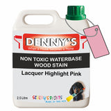 Denny's Stain Paint For Fences Colour- Lacquer Highlight Pink - Weatherproof Uv-Safe Protect