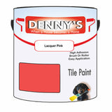 Denny's Tile Paint For Commercial Areas Colour- Lacquer Pink - High-Traffic Durable Easy-Clean