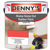 Denny's Waterpoof Paint For Stamp Out Damp Colour- Lacquer Pink - Damp-Block Mould-Safe Breathable