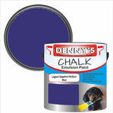 Denny's Chalk Paint For Walls Colour- Lagoon Sapphire Harbour Blue - Matte Wipe-Clean Coverage