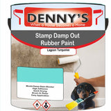 Denny's Waterpoof Paint For Stamp Out Damp Colour- Lagoon Turquoise - Damp-Block Mould-Safe Breathable