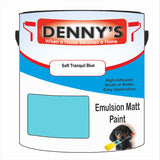 Denny's Emulsion Paint For Walls Colour- Soft Tranquil Blue - Matte Wipe-Clean Durable Coverage
