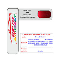 Paint Code Loacation Land Rover Firenze Red/Italian Racing Red