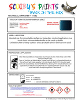 Instructions for use Land Rover Sapphire Blue Car Paint