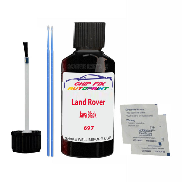 Land Rover Java Black Touch Up Paint Code 697 Scratch Repair Kit