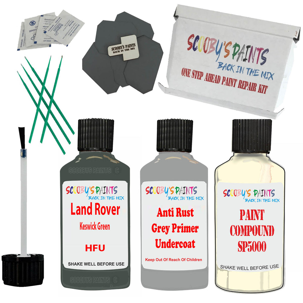 FOR Land Rover Keswick Green Touch Up Paint Code HFU Scratch Repair Ki ...