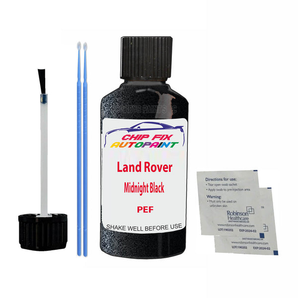 Land Rover Midnight Black Touch Up Paint Code PEF Scratch Repair Kit