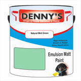 Denny's Emulsion Paint For Walls Colour- Natural Mint Green - Matte Wipe-Clean Durable Coverage