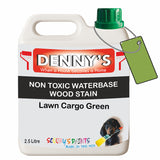 Denny's Stain Paint For Fences Colour- Lawn Cargo Green - Weatherproof Uv-Safe Protect