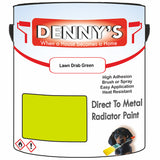 Denny's High Temp Paint For Boilers Colour- Lawn Drab Green - Heatproof Anti-Rust Longlife