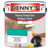 Denny's Waterpoof Paint For Stamp Out Damp Colour- Lawn Green - Damp-Block Mould-Safe Breathable