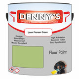 Denny's Floor Paint For Sheds Colour- Lawn Pioneer Green - Durable Anti-Slip Weatherproof