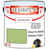 Denny's High Temp Paint For Boilers Colour- Lawn Pioneer Green - Heatproof Anti-Rust Longlife