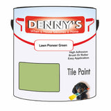 Denny's Tile Paint For Kitchen Tile Colour- Lawn Pioneer Green - Wipe-Clean Grease-Resistant Refresh