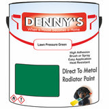 Denny's High Temp Paint For Pipes Colour- Lawn Pressure Green - Heatproof Corrosionguard Durable